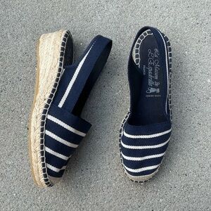 La Madison de L’Espadrille Navy Striped Women's Shoes